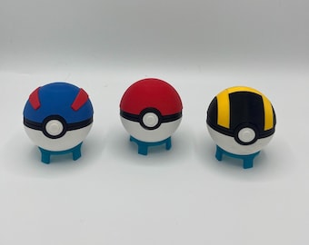 3D Printed Pokeballs Set | Pokemon Collectible Toys