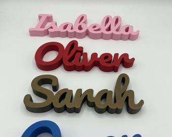 Personalised Name Sign - any name made to order Durable Name Plaque 3D Printed