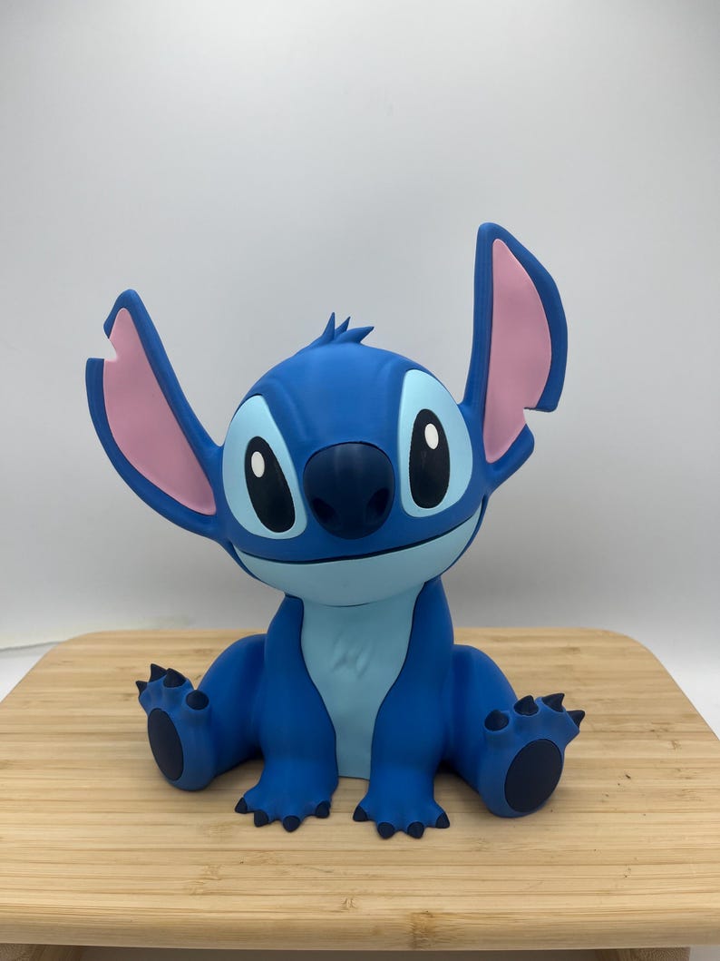 3D Printed Stitch Figurine | Lilo & Stitch Fan Art Collectible | Desk Decor | Disney Gift image 1