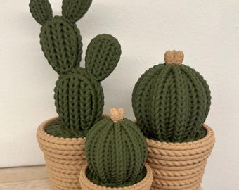 3D printed Cactus and nopales - set of decorations