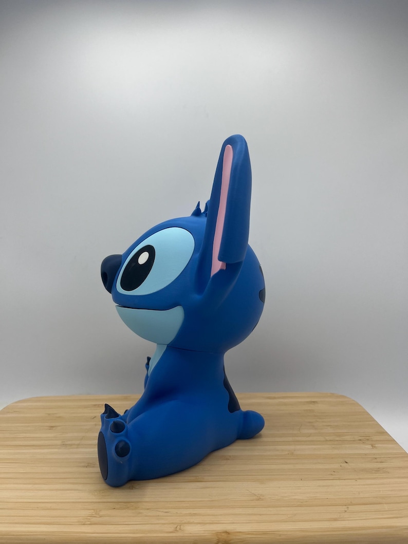 3D Printed Stitch Figurine | Lilo & Stitch Fan Art Collectible | Desk Decor | Disney Gift image 2