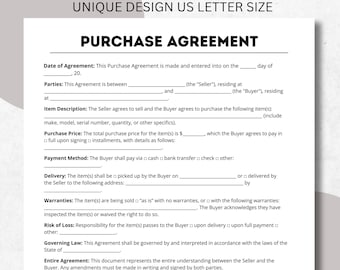 Modelo de Contrato de Compra e Venda Imprimível. Contrato de Compra e Venda Residencial Editável. Contrato de Venda. Imóvel