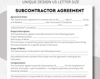 Sjabloon onderaanneming, formulieren onderaannemer, onderaannemingscontract, hoofdaannemer, bouwovereenkomst, constructieformulier,