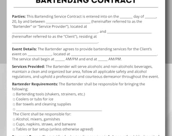 Contratto di bar, contratto di bar mobile, contratto modificabile, contratto di accordo, modello di accordo, contratto di servizio, contratto di bar
