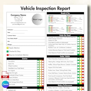 Fordonsbesiktning, rapportmall, bilbesiktning i PDF-format, checklista för bilar i Word, fordonsvärdering, mall för bilreparation, besiktningsformulär