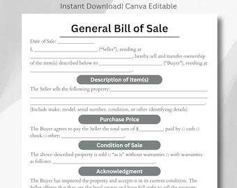 Atto di vendita generale, atto di vendita, atto di vendita di auto, vendita di attrezzature, contratto di vendita di atti, atto di vendita di rimorchi, contratto di vendita, pdf