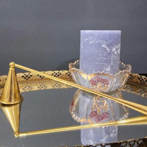Solid Brass Candle Snuffer, Classic Cone Shape, Hinged Head, 10.5 Inch, Vintage