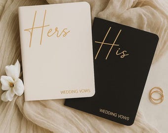 His and Hers Vow Books – Gold Foil Set