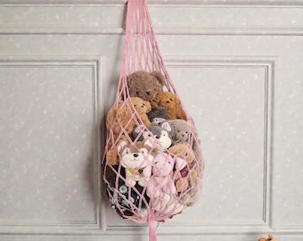 Cotton Rope Storage Basket for Toys and Plushies – Kids Room Organizer