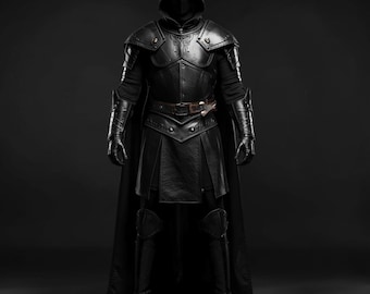 Black Knight Cosplay Armor – Handmade Genuine Leather Outfit