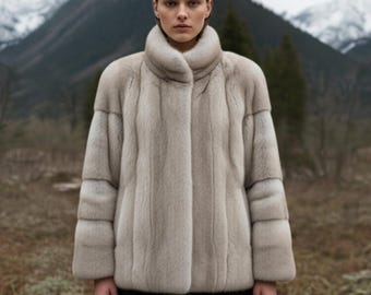 Real Mink Fur Coat – Luxury Winter Fashion for Women