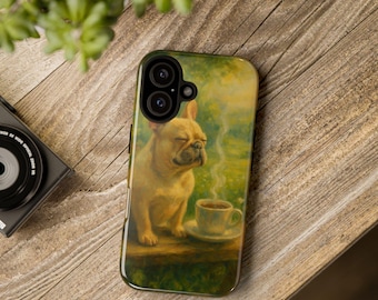 French Bulldog iPhone 16 Case  - Cottagecore Japandi Dog Art | Cozy Gift for Pet Lovers