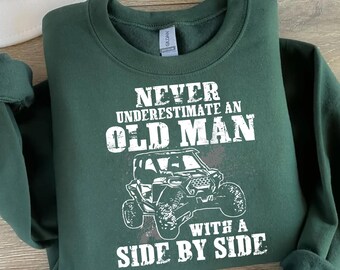 Grappig Old Man UTV-sweater: offroad-quadcadeau