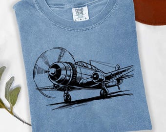 Vintage Airplane T-Shirt | Retro Propeller Plane Design