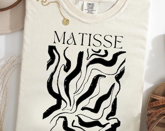 Matisse Art Comfort Colors® T-Shirt, My Curves Are Not Crazy Tee, Abstract Art Graphic Shirt, Minimalist Aesthetic, Modern Art Lover Gift