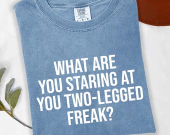 Funny Amputee Humor T-Shirt: "What Are You Staring At?"
