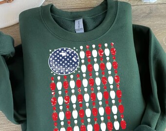 Bowlingshirt Amerikaanse vlag: cadeau patriottische bowler