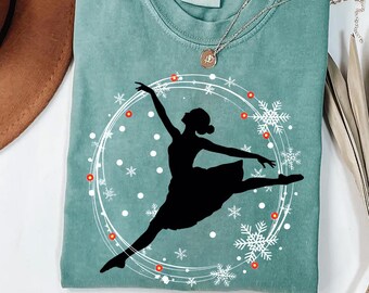 Winter Ballerina T-Shirt: Snowflake Dance, Nutcracker Ballet Outfit