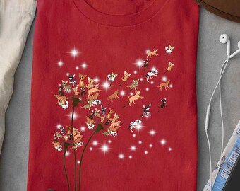 Dog Dandelion Graphic T-Shirt: Animal Lover Gift
