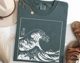 Great Wave Shirt, Hokusai Japanese Art Tee, Mount Fuji Graphic T-Shirt, Ukiyo-E Museum Art Gift, Ocean Lover Tee
