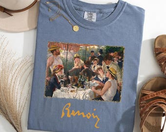 Renoir Boating Party Shirt, Impressionist Painting T-Shirt, Dark Academia Aesthetic Clothes, Vintage French Art Lover Gift