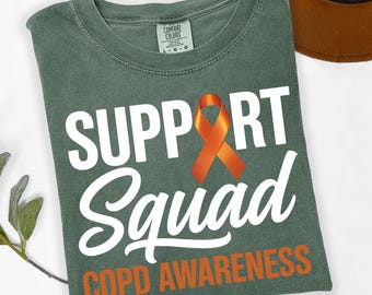 COPD Awareness Shirt: Support Squad Orange Ribbon Tee