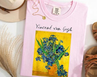 Van Gogh Irises Shirt - Vincent Van Gogh Flower Painting Tee - Impressionist Floral Art Top - Art Lover Gift