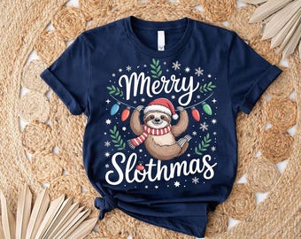 メリー・スロマスTシャツ – クリスマス・ナマケモノのグラフィックTシャツ