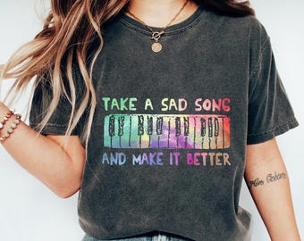 Retro Piano Keys T-Shirt: Inspirational Music Lover Tee