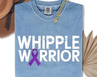 Whipple Warrior T-Shirt: Pancreatic Cancer Awareness, Purple Ribbon