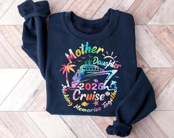 Sweatshirt moeder-dochter cruise 2026, bijpassende outfit voor familievakantie
