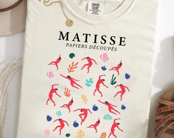 Matisse Art Comfort Colors® T-Shirt, Papiers Découpés Graphic Tee, Colorful Cutout Dancers Shirt, Vintage Museum Art, Art Lover Gift