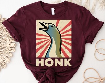 面白いガチョウの鳴き声Tシャツ：大胆なミームグラフィックTシャツ、ガチョウ好きへのギフト