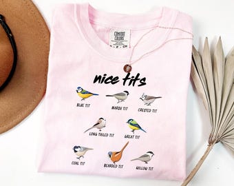 Nice Tits Bird Shirt, Funny Bird Watching Shirt, Bird Lover Humor Shirt
