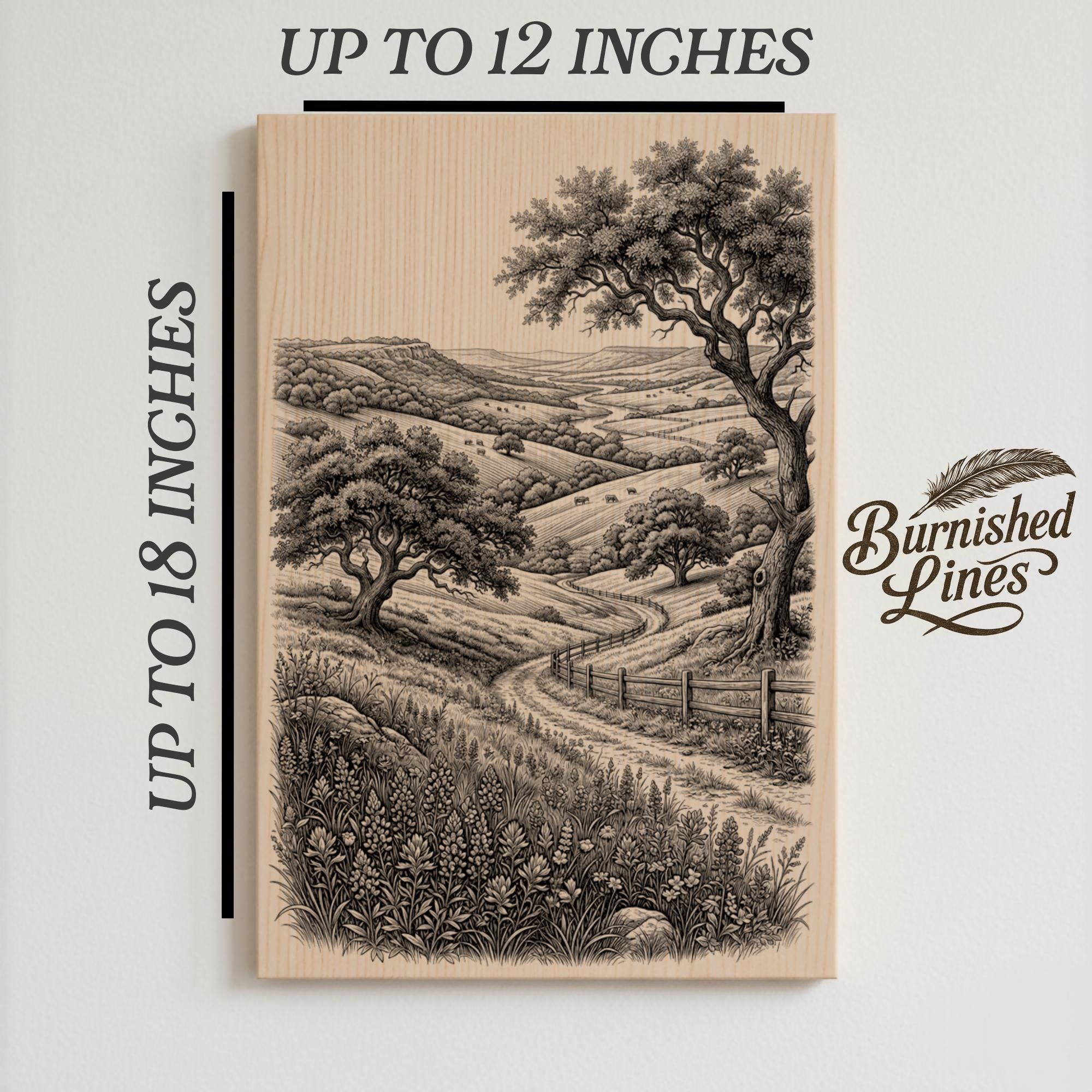 Pyrography Texas Texas Hill Country PNG Laser File | Wood Slate Plaque Sign | Glowforge ...