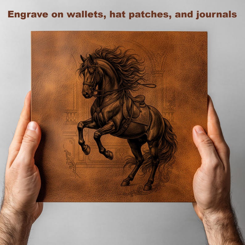 Rearing Horse PNG Laser Engraving File | Wood Slate Plaque Coaster ...