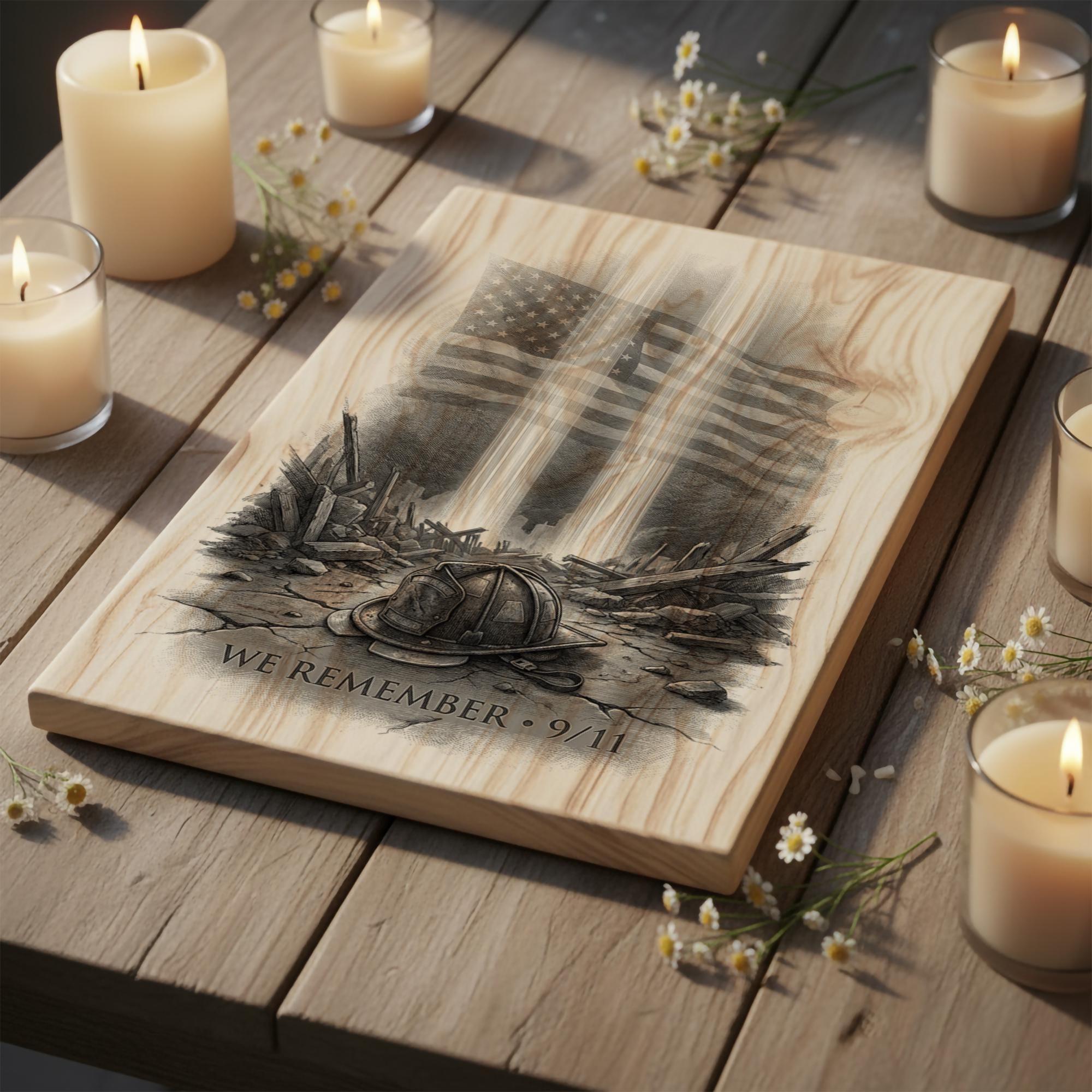 9/11 Memorial Tribute | Firefighter Remembrance Plaque | Laser Engrave ...