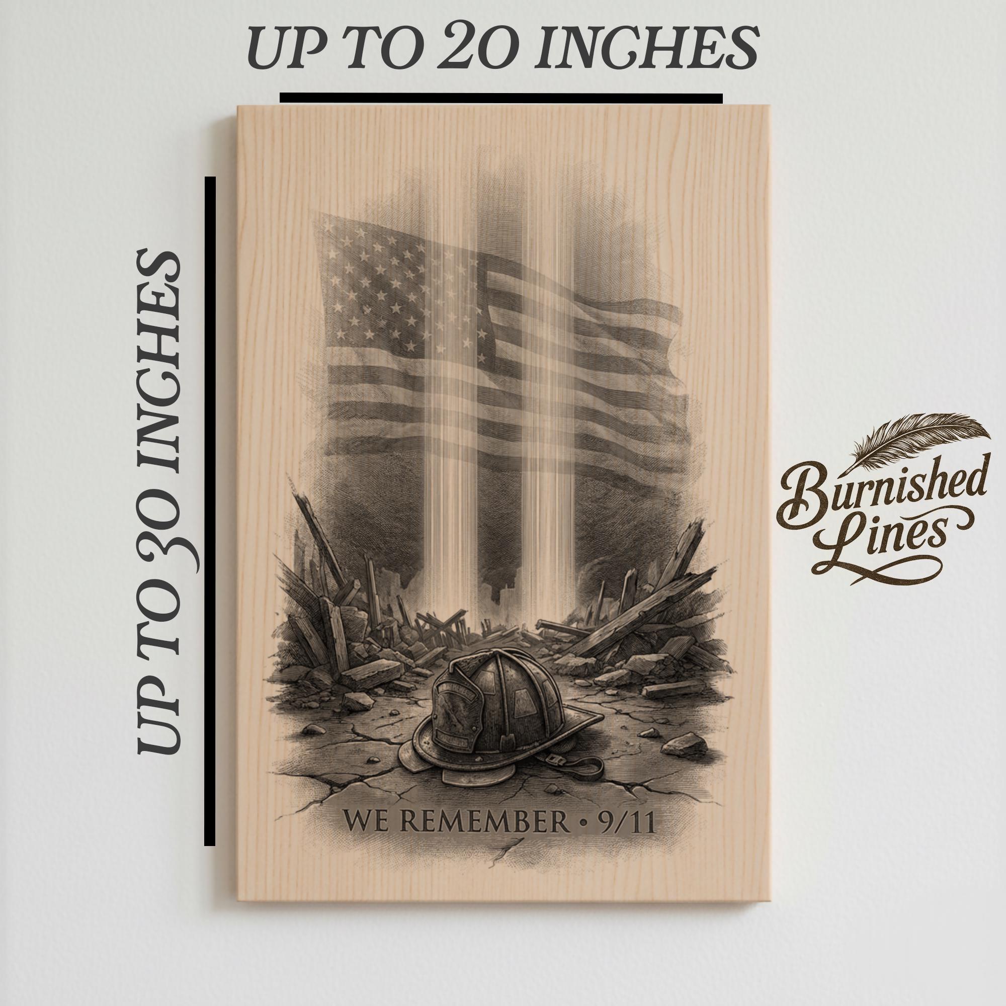 9/11 Memorial Tribute | Firefighter Remembrance Plaque | Laser Engrave ...