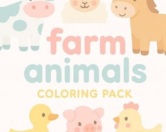 Farm Animals Coloring Pages for Toddlers | Fun Printable Sheets (PDF)