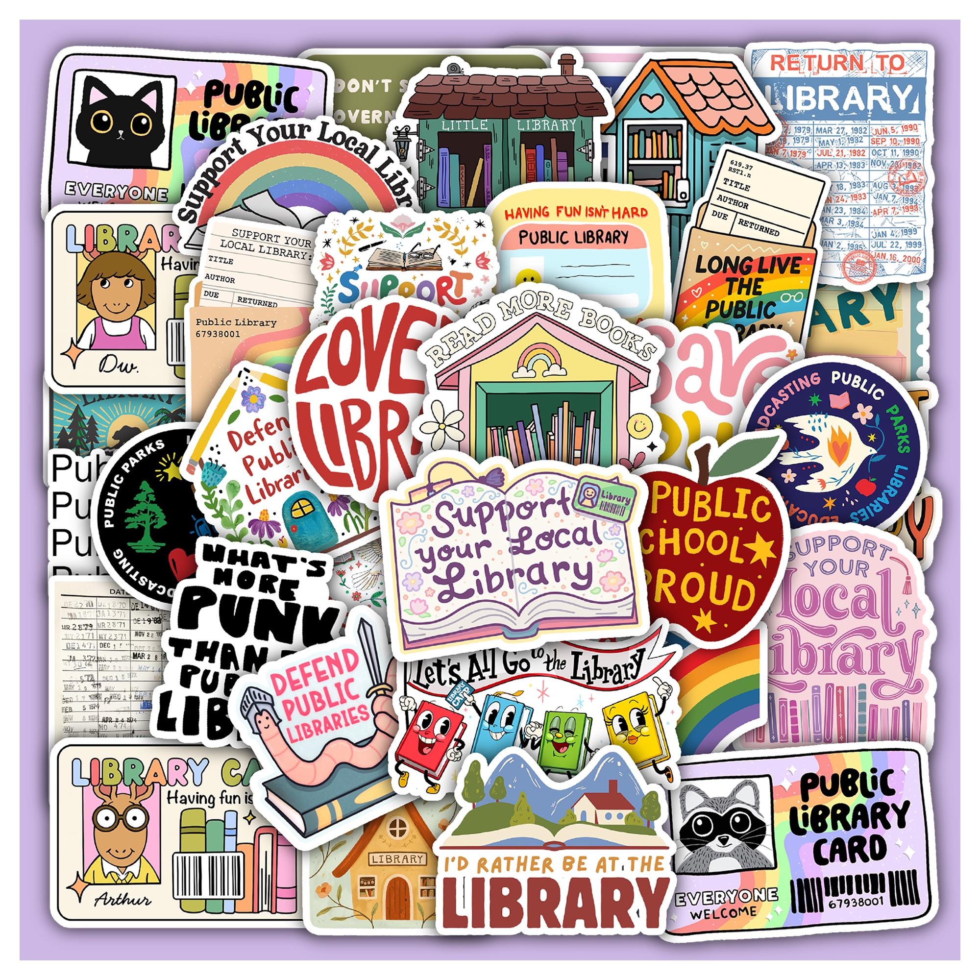 Public Parks Libraries Sticker Sheet – Vinyl Deals Environmentalists 40 ...