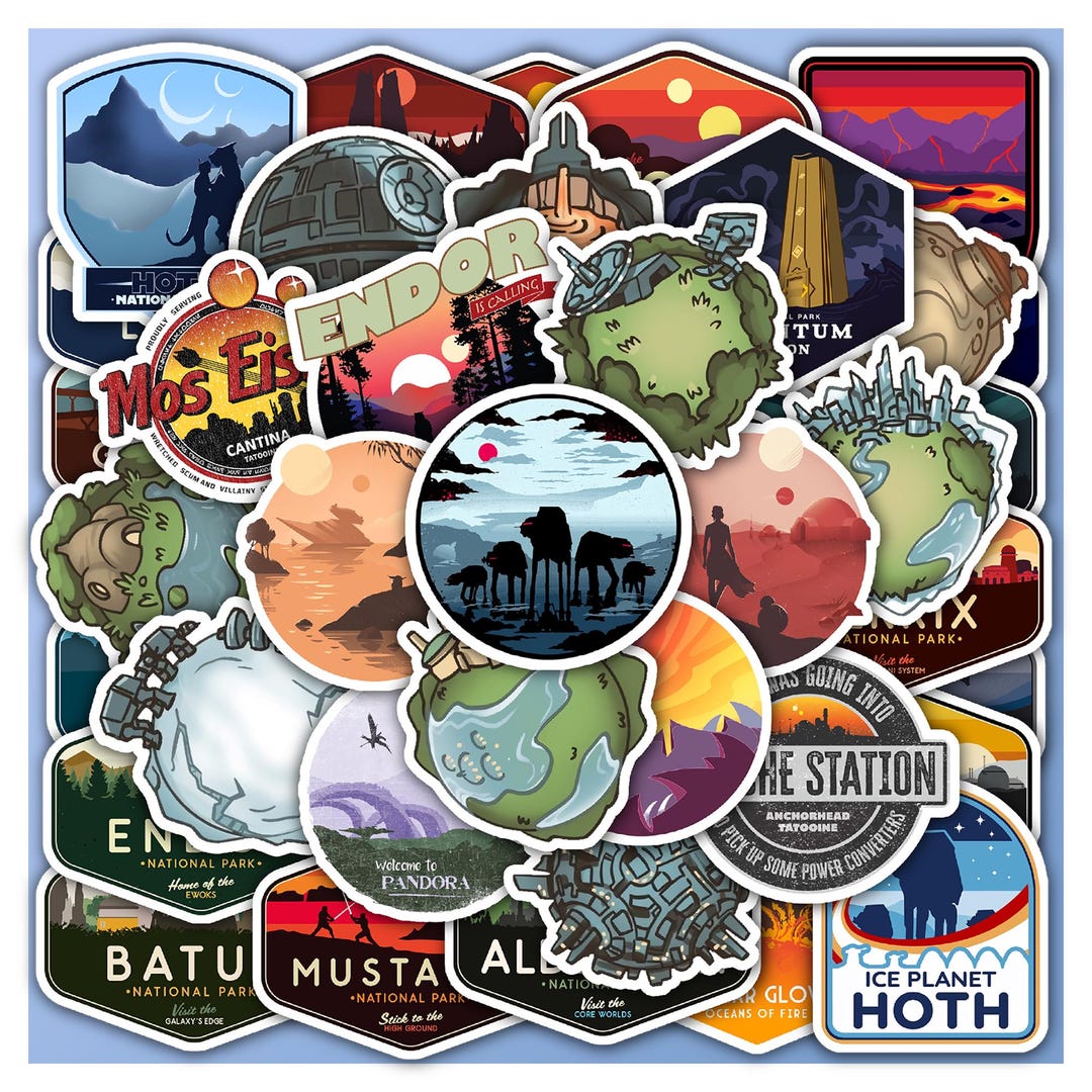 Stratosphere Sticker Galaxy Planets Sticker Sheet – Sci-fi Space Vinyl Decals 40 Piece - Etsy