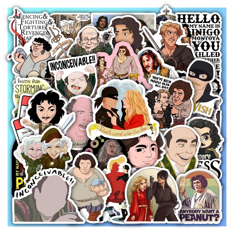 The Princess Bride Sticker Sheet – Vinyl Decals for Laptop , Gifts 40 ...
