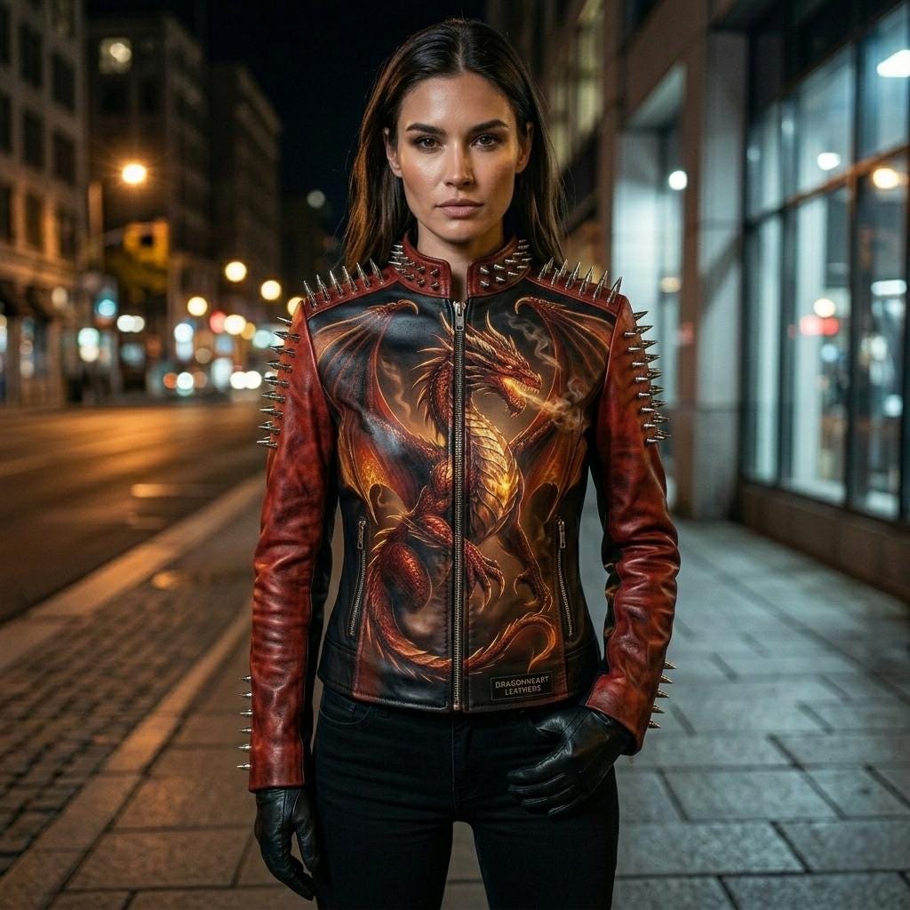 Leather Dragon Jacket - Etsy