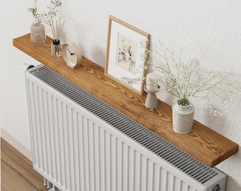 Radiator Shelf: Solid Wood Rustic Farmhouse Style - Custom Sizes