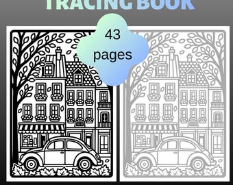 Printable Tracing Book PDF | 43 Printable Tracing Pages | Preschool Fine Motor Workbook | Homeschool Activity | Kindergarten Practice