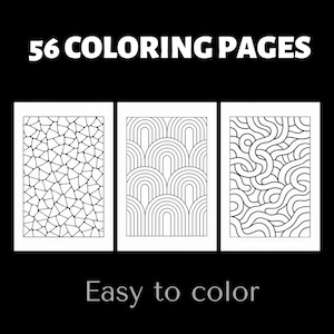 Disegni da colorare con motivi audaci / 56 semplici disegni astratti (download PDF)
