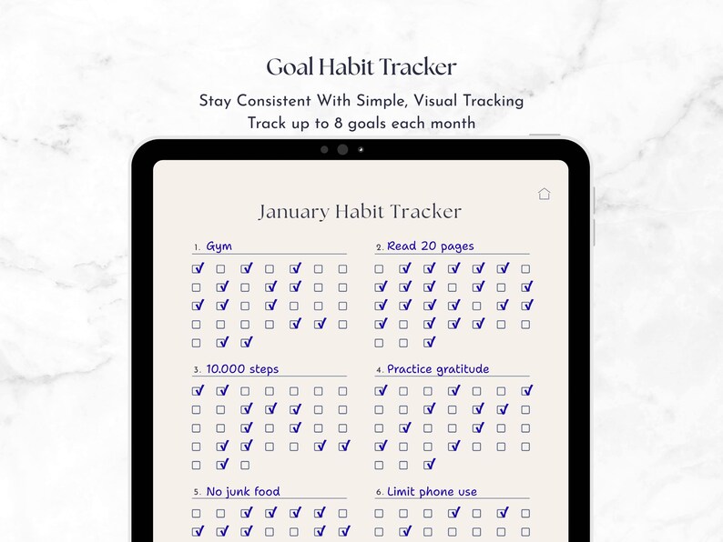 2026 Goals Planner | Vision Board Kit, Habit Tracker (digital ...