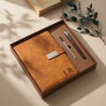Custom Engraved Notebook with Pen, Leather Notebook Set, Personalized Thank You Gift, Graduation Gift, New Job Present product logo