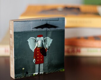 Photo Bamboo Block, street art, wall decor, painting, original photo, wood, wall art, bamboo, eco, urban, wood, seattle, ballard paint.