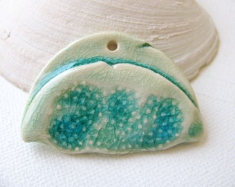 Saltwater Blue Pendant Stoneware Clay